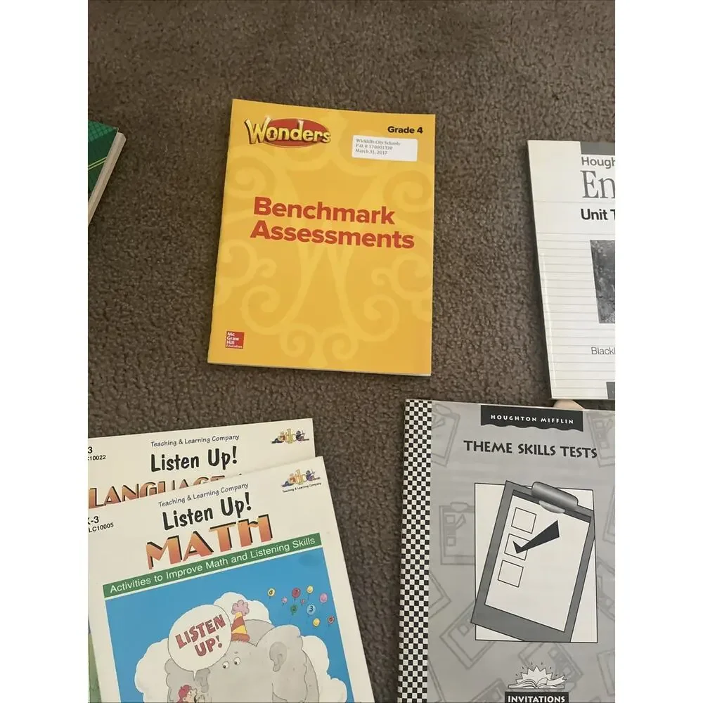 Grades 1-5 Activity School Workbooks, Lot of 5, VG , Variety. Nice.